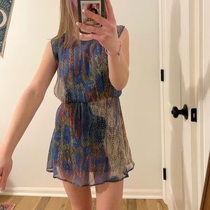 causal colored snakeskin dress